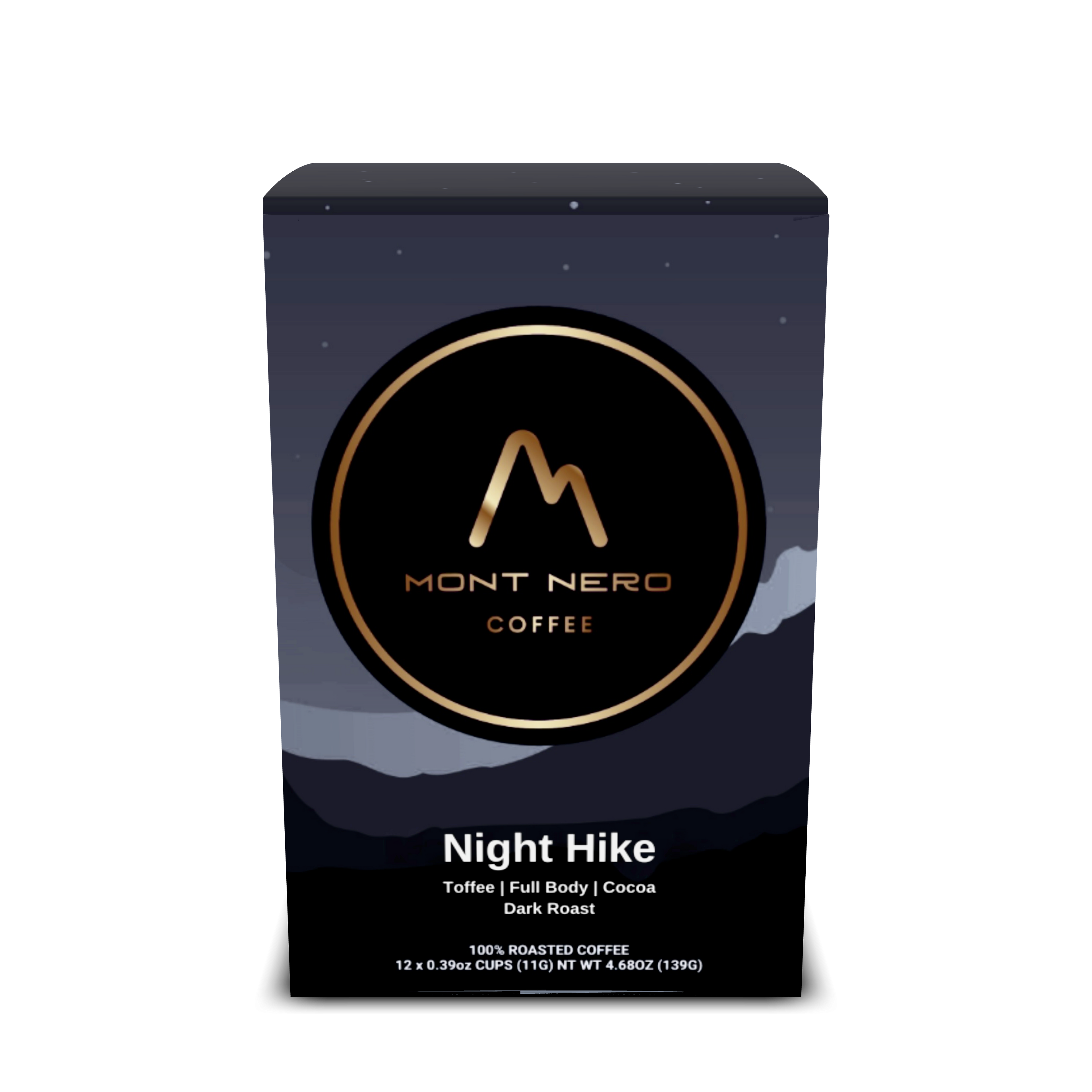 Night Hike - K Cup -  Dark Roast Blend - Toffee, Full Body, Cocoa