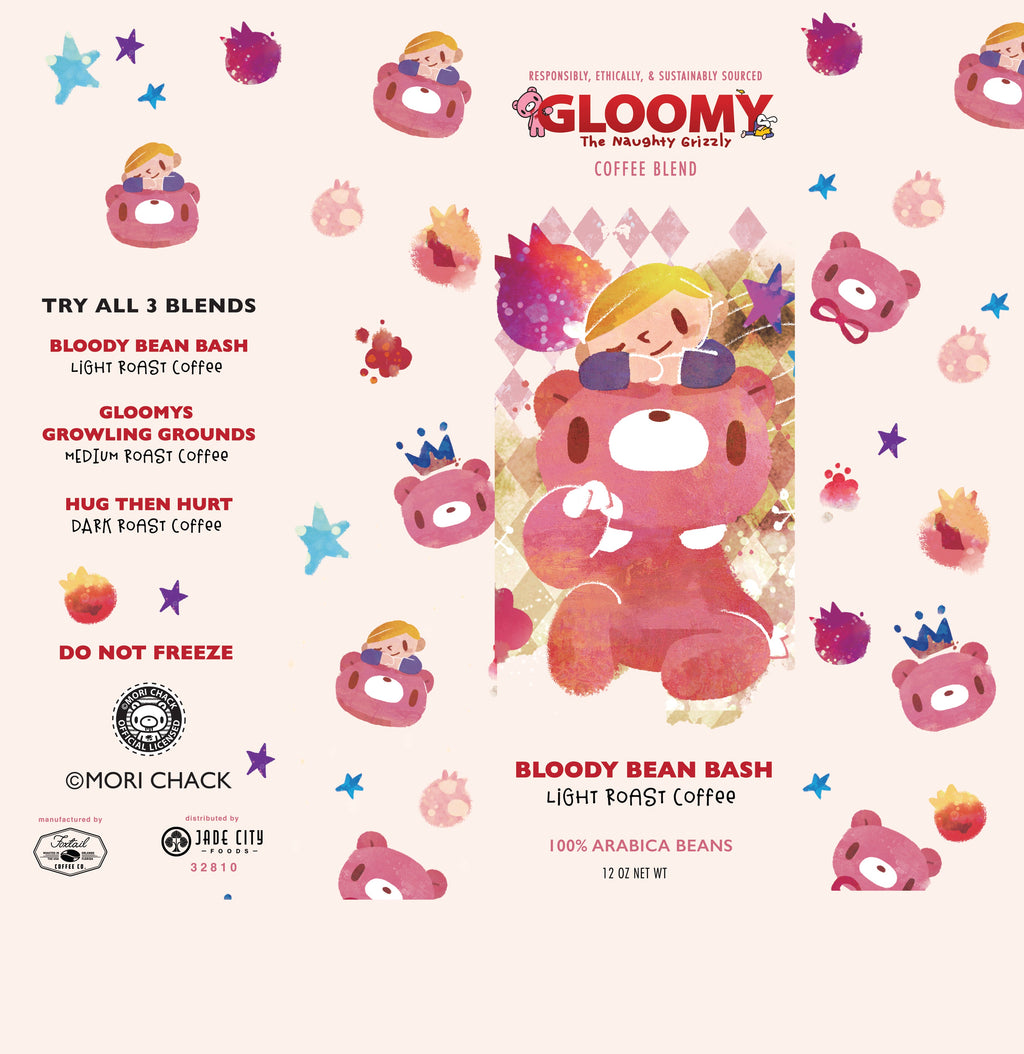 Gloomy the Naughty Grizzly Bloody Bean Bash : Light Roast Coffee
