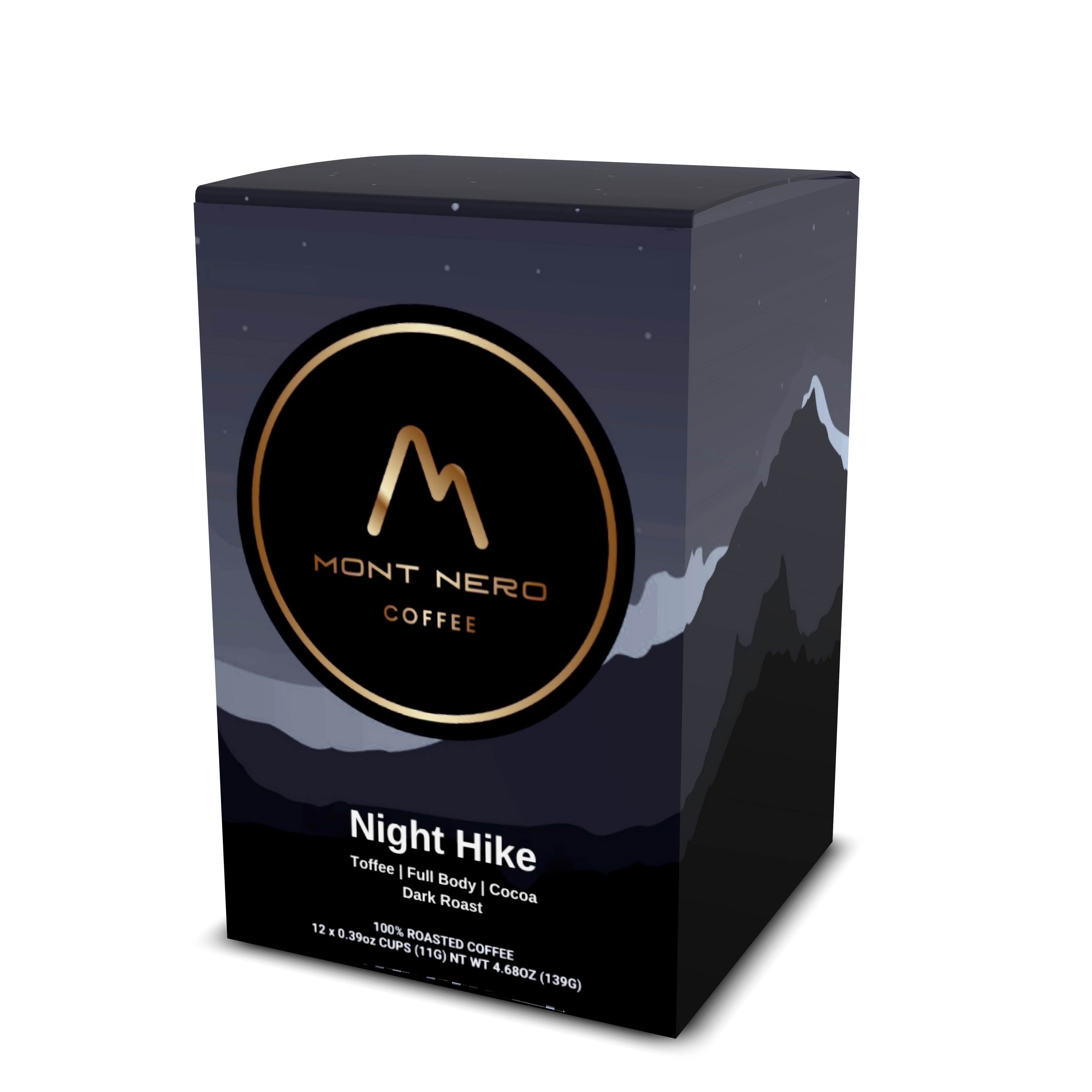 Night Hike - K Cup -  Dark Roast Blend - Toffee, Full Body, Cocoa